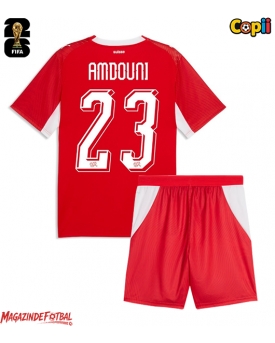 Elveția Zeki Amdouni #23 Echipament de Fotbal Replică Mondial 2026 Copii Acasa (+ Șorturi)